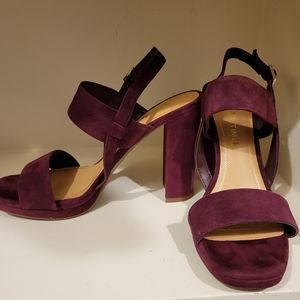 Gibson Latimer deep purple suede heels
